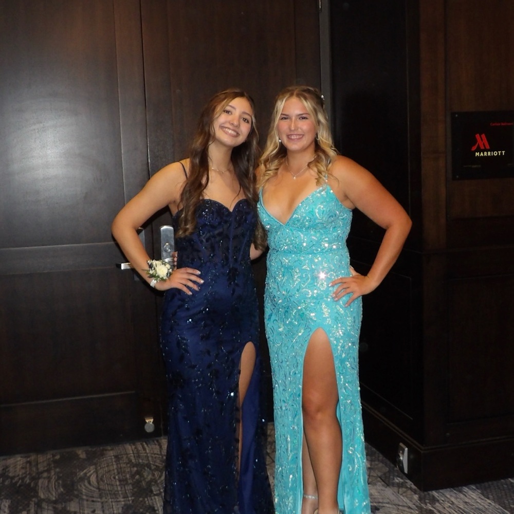Blue and Turquoise Sequin Dresses - Picture 6 of 6